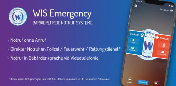 Kostenlose Notruf App - WIS Emergency